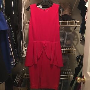 Erin Fetherston Red Peplum Cocktail Dress